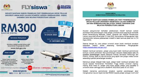 Flysiswa Subsidi Tiket Penerbangan Siswa Rm