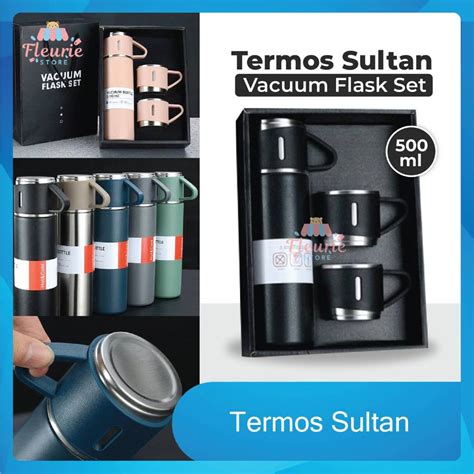 Jual Termos Sultan Vacuum Flask Set Ml Termos Set Cangkir Premium