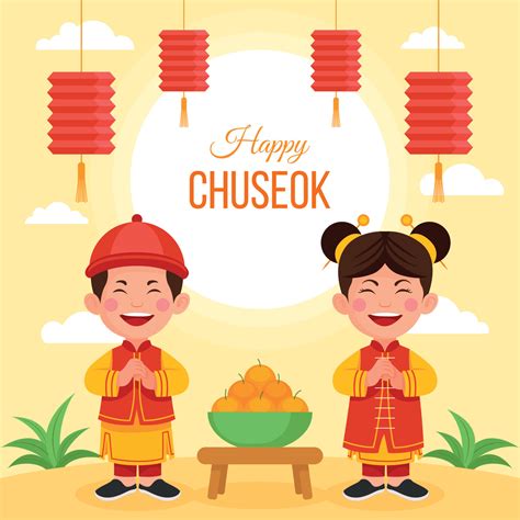 Happy Chuseok Festival 12191556 Vector Art At Vecteezy