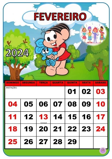 Calendario 2024 Turma Da Monica Braincp