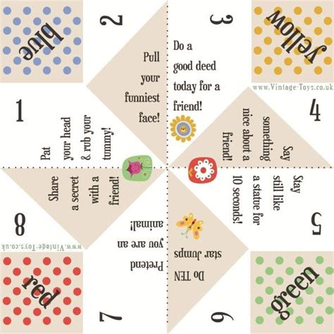 Fortune Teller Paper Game Fortune Teller Paper Paper Games Paper