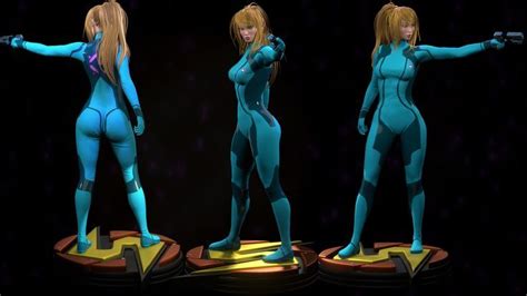 Three Different Poses Of A Woman In Blue Catsuits