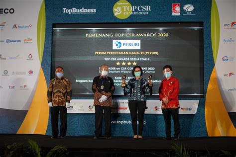 Raih Tiga Penghargaan Top Csr Awards Program Dirut Peruri Dipuji