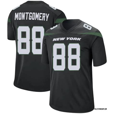 Big & Tall Nike Ty Montgomery New York Jets Men's Game Stealth Black Jersey