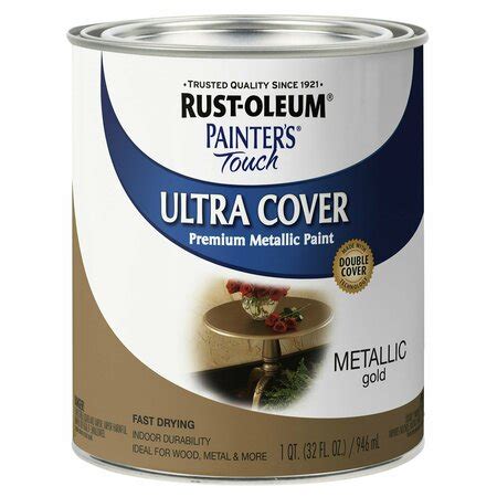 Rust-Oleum Metallic, Gold, Quart 254079 | Zoro