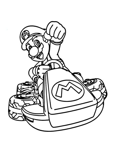 Mario Kart Coloring Page