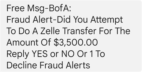 Bank Of America Text Scam Fraud Dept Zelle Transfer