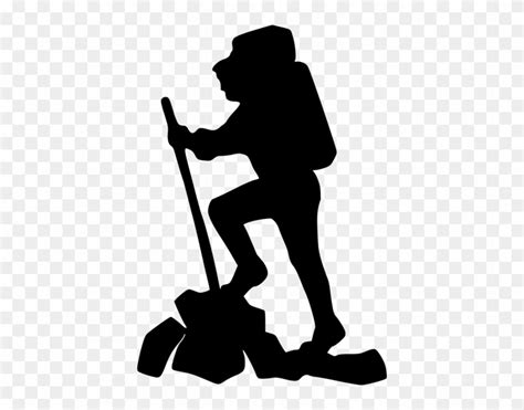 Mountain Hiker Silhouette Clipart