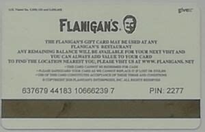 Gift Card: Flanigan's (Flanigan's, United States of America(Gift card) Col:US-Flan-001