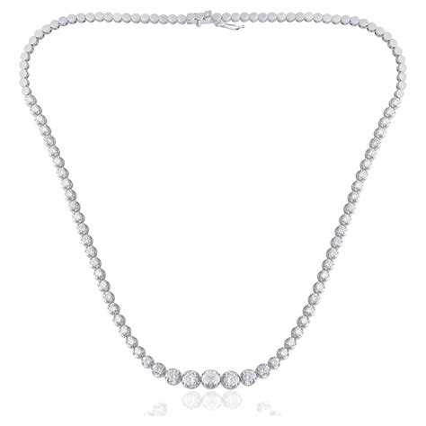 Carat Si Clarity Hi Color Diamond Tennis Chain Necklace Karat