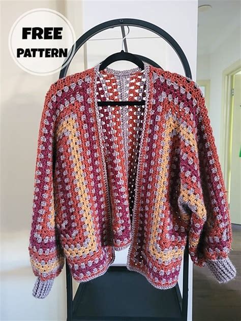 Free Crochet Granny Hexagon Cardigan Pattern Artofit