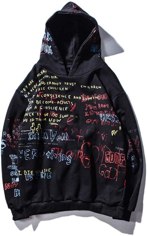 Hip Hop Graffiti Hoodies Mens 2020 Springcasual Pullover Sweats Hoodie