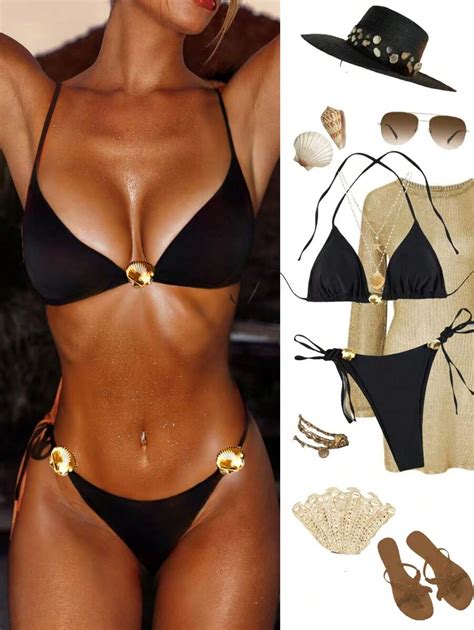 New Summer Sexy Solid Color Bikini Fashion High End Swimwear For Beach Pool Cruise Party