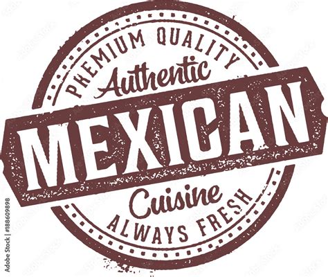 Authentic Mexican Restaurant Vintage Sign Stock Vector Adobe Stock