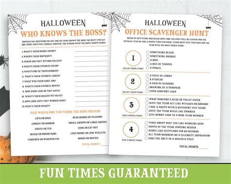 Halloween Office Party Games Halloween Games for Office - Etsy