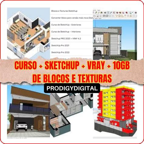 Blocos Sketchup Vray Blocos Texturas Venda Em