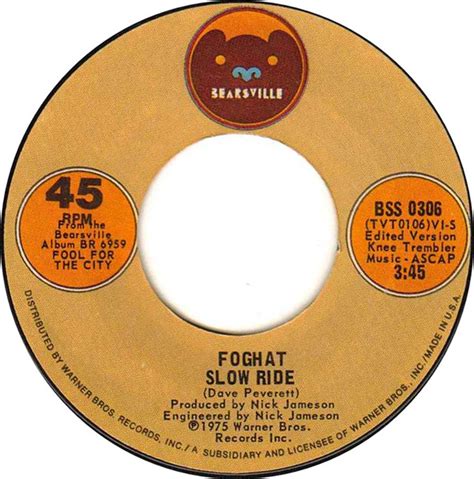 Foghat Slow Ride Vinyl Discogs