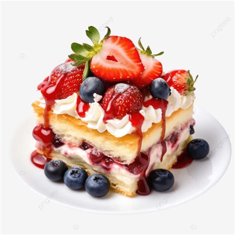 Caja De Postre De Fresa Pastel De Crema Con Ar Ndanos Png Caja De