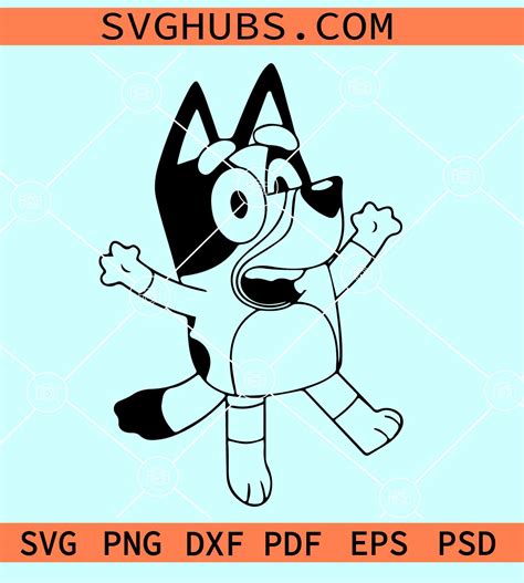 Bandit Heeler Svg Bluey Dad Svg Bluey Svg Cartoon Svg Digital File Us