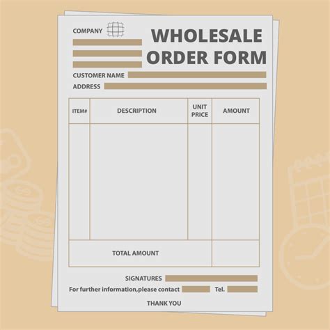 Wholesale Order Form Template - Create Your Own For Free 