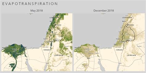 Water Availability in the Jordan River Basin using Living Atlas Layers