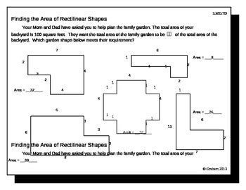 Area Of Rectilinear Shapes