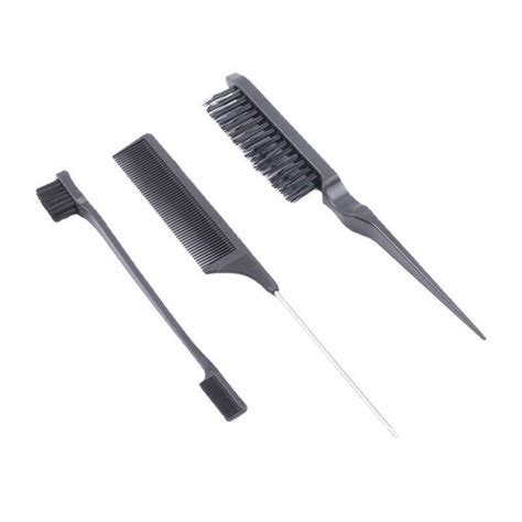 3 Pcs Slick Brush Set Bristle Hair Brush Teasing Comb Edge Hair Brush Grooming Ebay