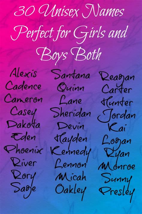 30 Unisex Names The Name Pond