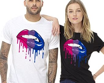 Gay Pride Shirt Sexy Rainbow Lips LGBTQ T Shirt Unisex Men Etsy