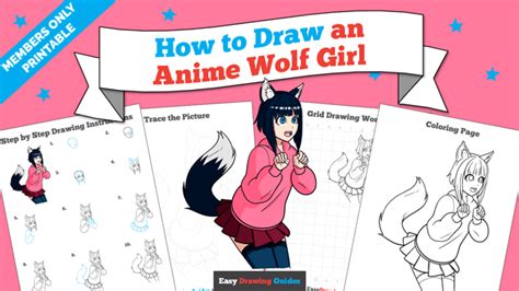 How To Draw An Anime Wolf Girl Easy Step By Step Tutorial