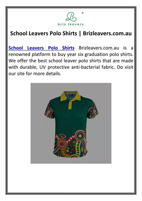 Ppt School Leavers Polo Shirts Au Powerpoint