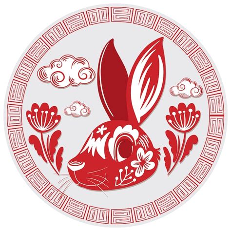 Premium Vector Chinese Lunar New Year Rabbit Symbol 2023