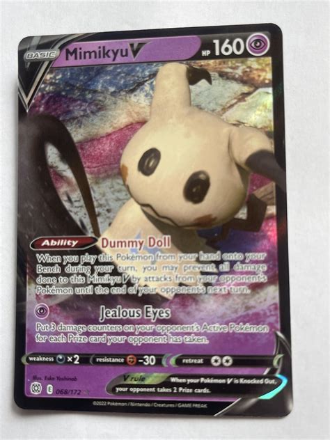 Mavin Mimikyu V Swsh Brilliant Stars Pokemon Card Mint