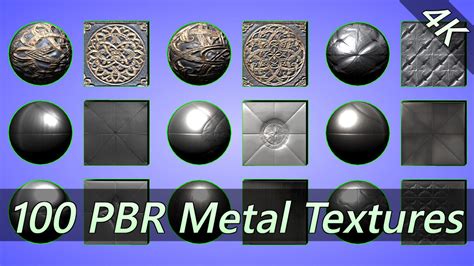 4k Pbr Materials 100 Metal Materials