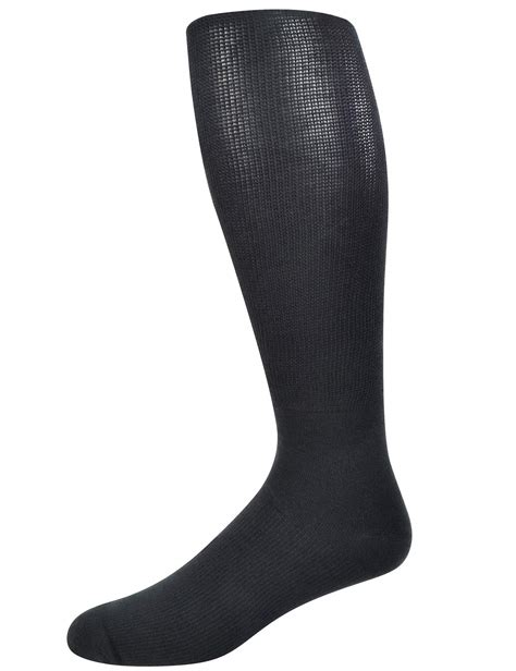 Yomandamor 4 Pairs Mens Over The Calf Compressiondiabetic Dress Socks