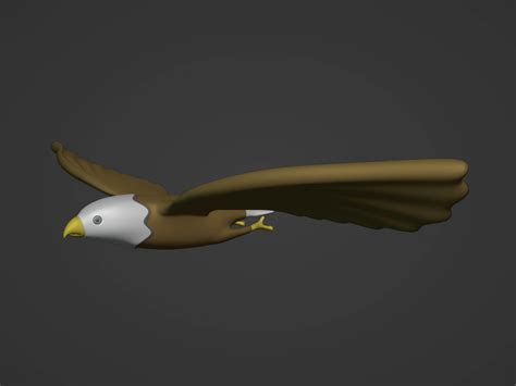 Cartoon Eagle - 3D Model by Ocstard