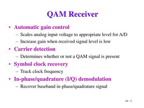 Ppt Quadrature Amplitude Modulation Qam Receiver Powerpoint