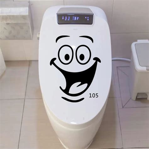 Aliexpress Buy Cute Cartoon Smile Face Toilet Stickers DIY