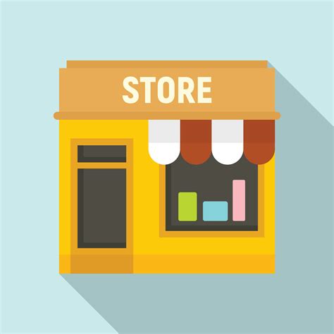 Street Shop Store Icon Flat Style 14595427 Vector Art At Vecteezy