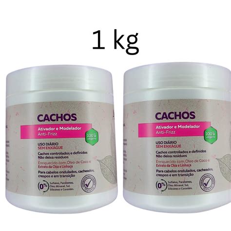 Kit Apse Cachos Ativador Cachos Apse Kg Creme Cabelo Cacheado Creme