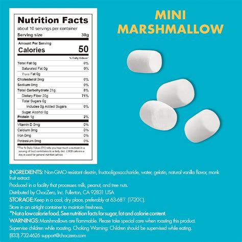 ChocZero Healthy Mini Marshmallows – Sugar Free Marshmallow Snack