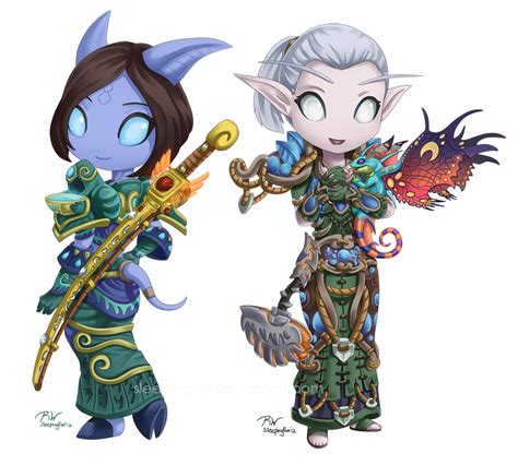 Classy And Anjelwings By Sleepingfox On Deviantart Warcraft Art Chibi World Of Warcraft