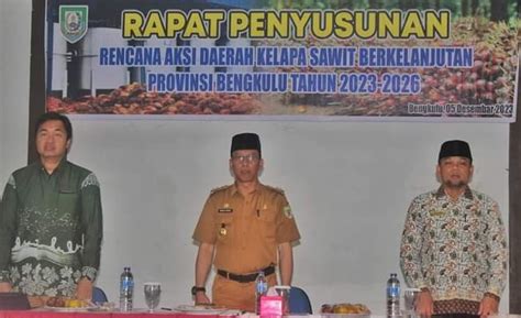 Pemerintah Provinsi Bengkulu Menggelar Rapat Penyusunan Rencana Aksi