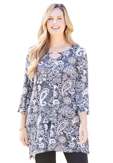 Catherines Women S Plus Size Seasonless Swing Tunic