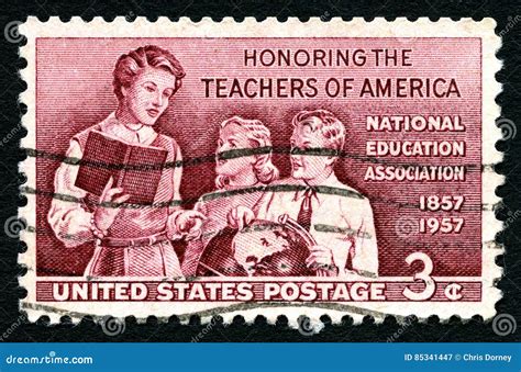 Honoring The Teachers Of America Postage Stamp Editorial Photography