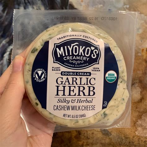 Miyoko S Creamery Double Cream Garlic Herb Cashew Milk Cheese Reviews