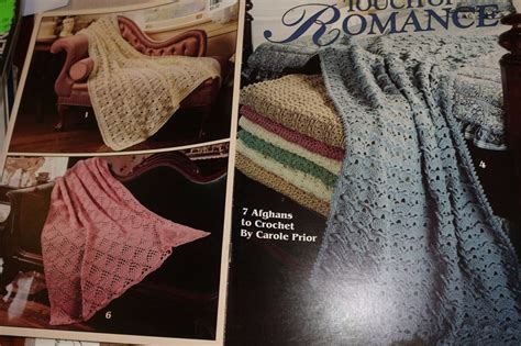 Leisure Arts Crochet Pattern 2801 Touch Of Romance 7 Afghans Carole Prior Ebay