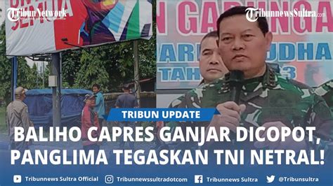 Viral Baliho Capres Ganjar Pranowo Dicopot Anggota TNI Di Lahan Makodim