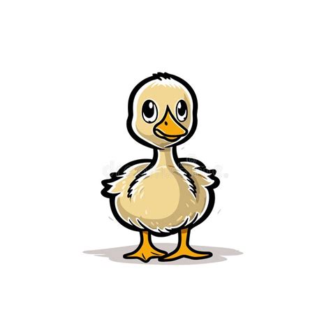 Gosling Hand Drawn Illustration Gosling Vector Doodle Style Cartoon