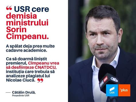 DEPUTATUL DANIEL BLAGA USR CERE DEMISIA MINISTRULUI SORIN CÂMPEANU